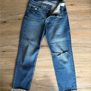 Women’s Old Navy Straight Leg Blue Distressed Jeans